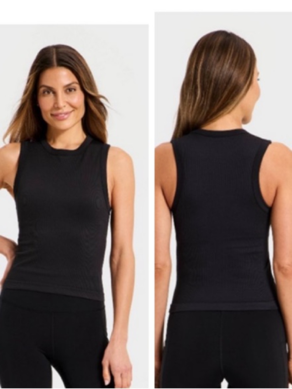 all in motion M (but better for a small) Black Ribbed SupportTank